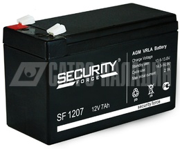 Аккумулятор 12В 7 А∙ч (SF 1207) Security Force Аккумуляторная батарея свинцово-кислотная